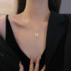 Necklace with clover & heart pendant - Image 7