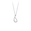 Silver Hollow Drop Necklace