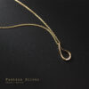 Silver Hollow Drop Necklace - Image 3
