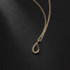 Silver Hollow Drop Necklace - Image 4
