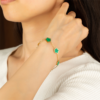 Emerald Gold Clover Bracelet - Image 2