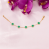 Emerald Gold Clover Bracelet - Image 3