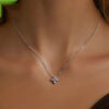 Moissanite Flower Necklace