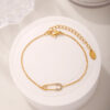 Gold Safety Pin Necklace