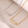 Gold Safety Pin Necklace