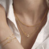 Gold Safety Pin Necklace